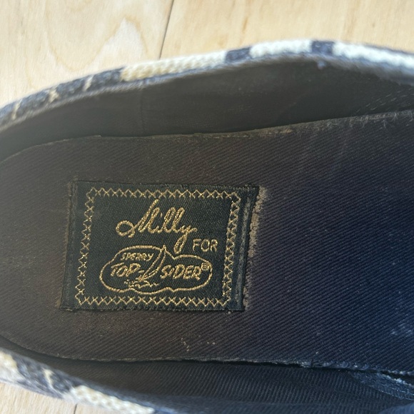 Women’s Milly for Sperry Top Sider Shoes - Navy Blue Link Pattern - Picture 10 of 12
